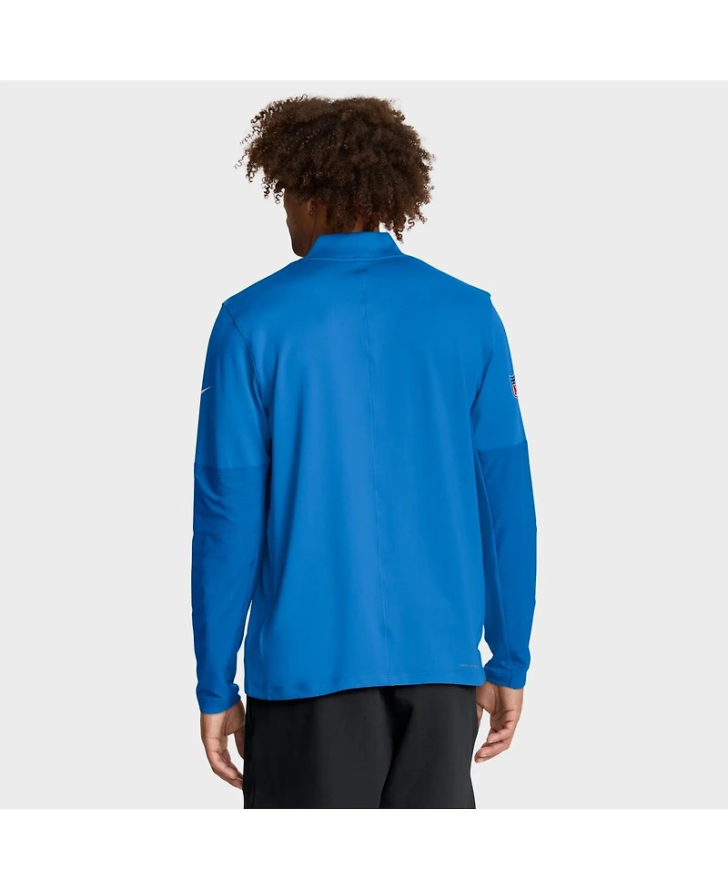 Nike Men's Powder Blue Los Angeles Chargers Sideline Dri-fit Half-Zip Pullover Sweatshirt