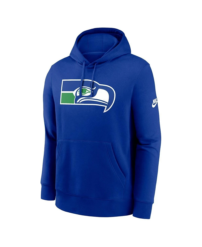 Nike Men's Royal Seattle Seahawks Club Fleece Pullover Hoodie