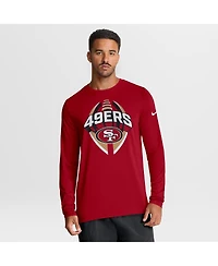 Nike Men's Scarlet San Francisco 49ers Primetime Legend Icon Performance Long Sleeve T-Shirt