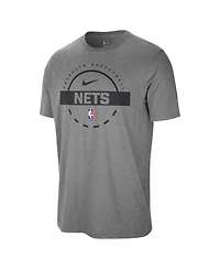 Nike Men's Charcoal Brooklyn Nets Authentic Practice T-Shirt