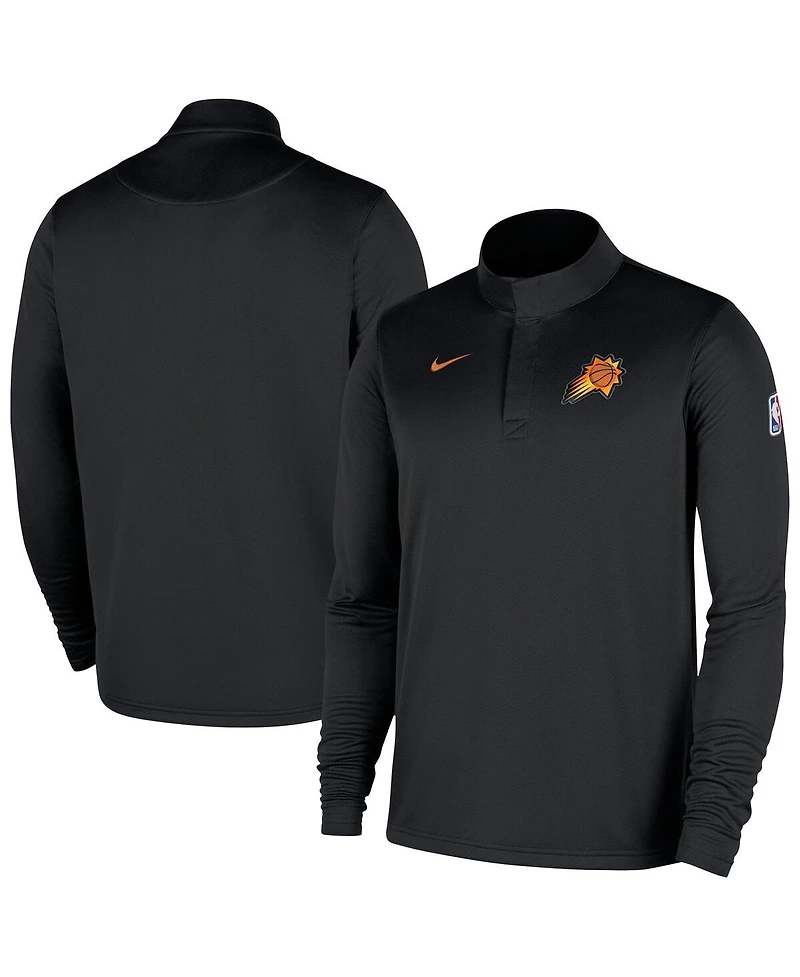 Nike Men's Black Phoenix Suns 2025/26 Authentic Coaches Quarter-Zip Dri-Fit Hoodie
