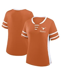 Fanatics Women's Orange/White Texas Longhorns Be Fearless Athena Lace-Up T-Shirt