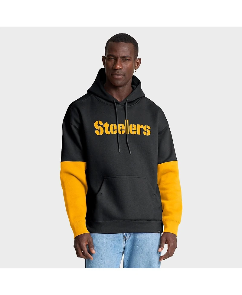Fanatics Men's Black Pittsburgh Steelers Helmet Pullover Hoodie