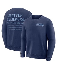 Fanatics Men's Navy Seattle Seahawks Deep Route Pullover Sweatshirt