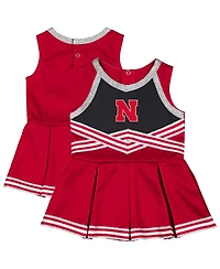Colosseum Girls Baby Boys and Scarlet Nebraska Huskers Lollipop Park Cheer Dress