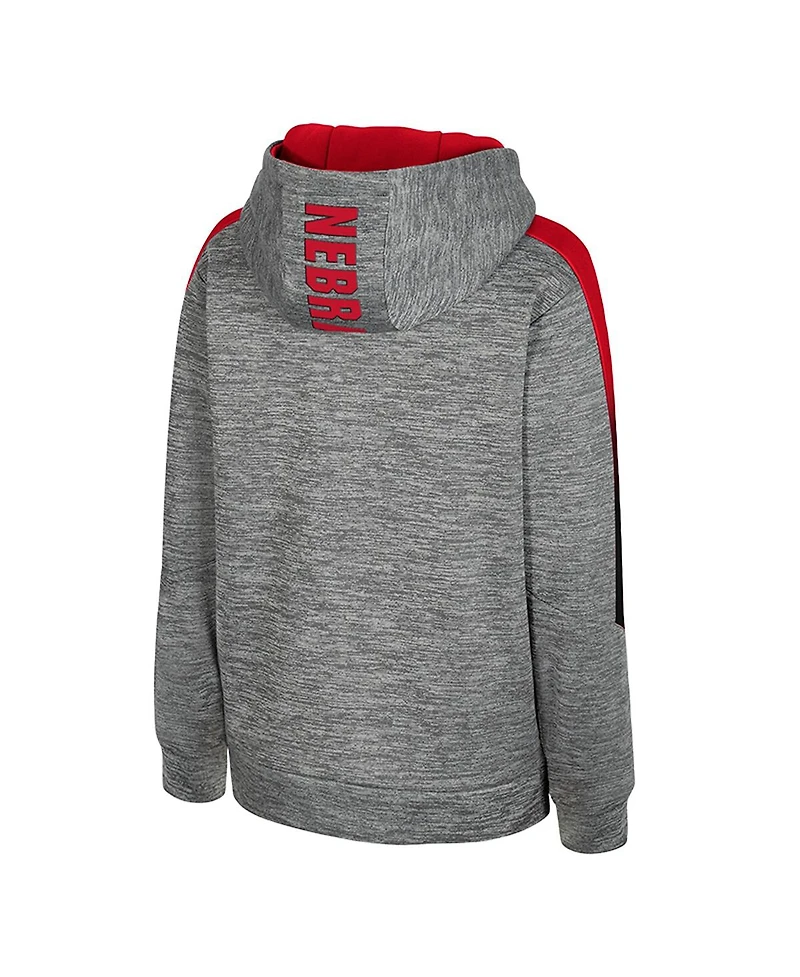 Colosseum Big Boys and Girls Gray Nebraska Huskers The Gang Hoodie