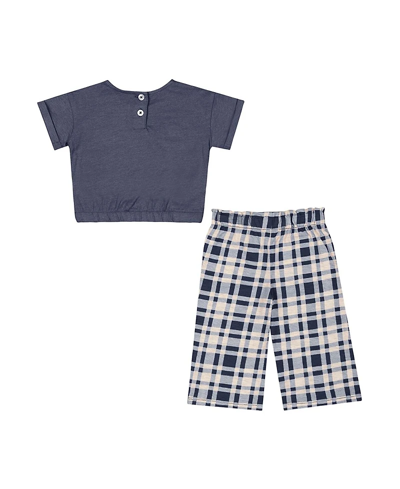 Colosseum Baby Boys and Girls 2-Piece Navy Michigan Wolverines Sky Castle T-Shirt Pants Set