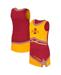 Colosseum Big Girls 2-Piece Cardinal Iowa State Cyclones Lollipop Park Cheer Set