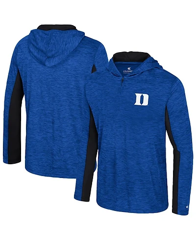 Colosseum Men's Royal Duke Blue Devils Always Sunny Quarter-Zip Hoodie