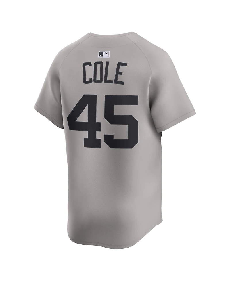 Nike Men's Gerrit Cole Gray New York Yankees Road Limited Player Jersey