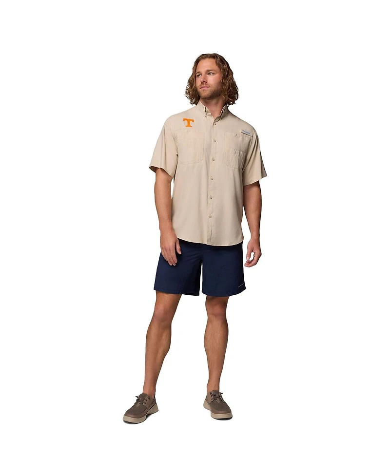 Columbia Men's Tan Tennessee Volunteers Tamiami Omni-Shade Button-Down Shirt