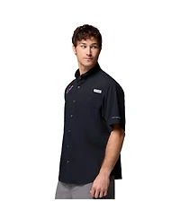 Columbia Men's Black Arkansas Razorbacks Tamiami Omni-Shade Button-Down Shirt