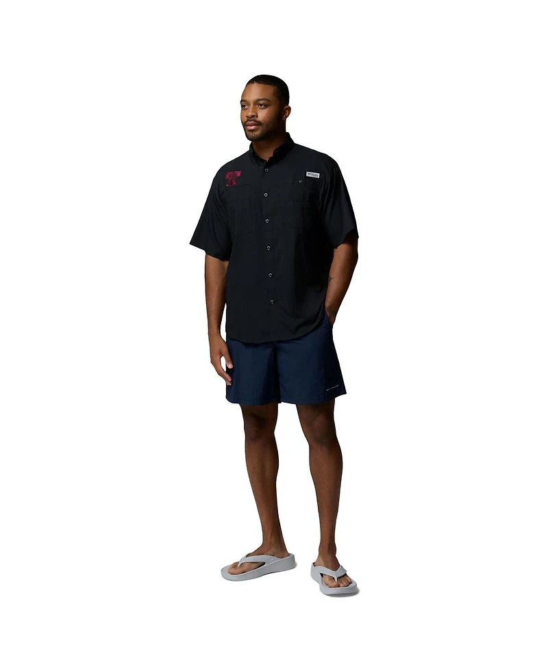 Columbia Men's Black Texas A&M Aggies Tamiami Omni-Shade Button-Down Shirt