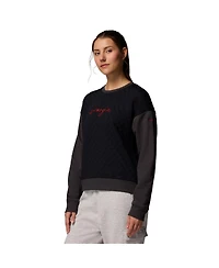 Columbia Women's Black Georgia Bulldogs Collegiate Hart Mountain Quilted Sweatshirt