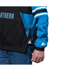 Starter Men's Black Carolina Panthers Prospect Half-Zip Pullover Sweatshirt
