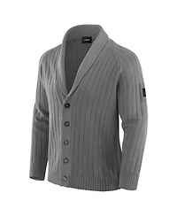 J. Palmer Men's Graphite Detroit Lions the Playmaker Cardigan Raglan Sweater