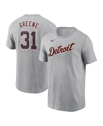 Nike Men's Riley Greene Gray Detroit Tigers Fuse Name Number T-Shirt