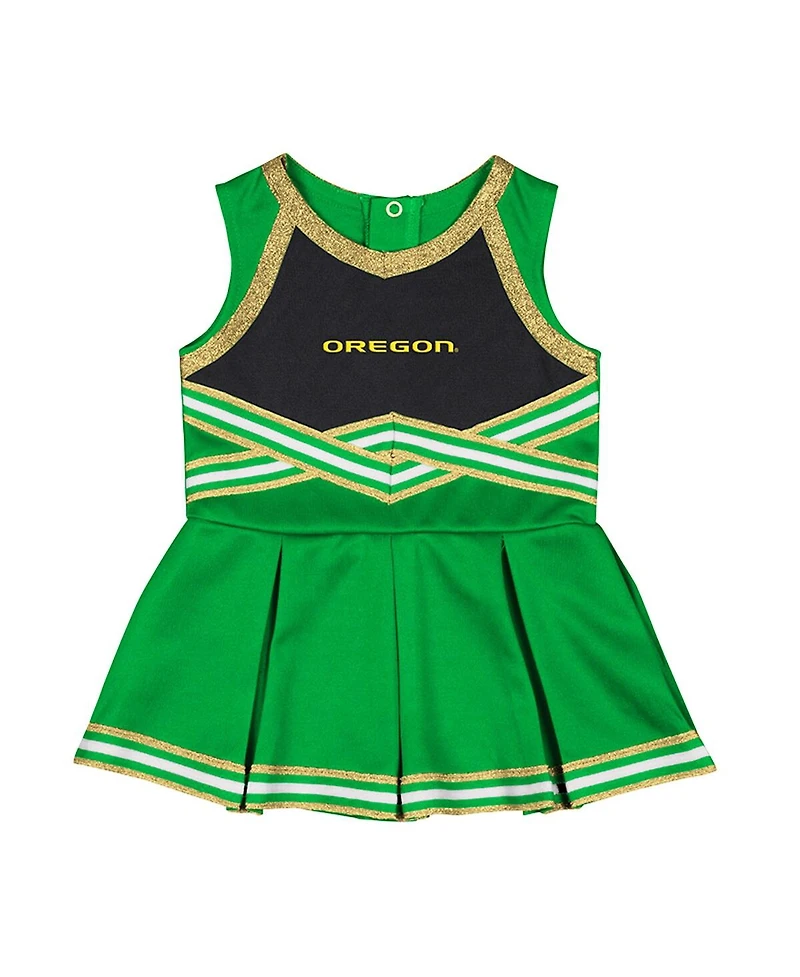 Colosseum Girls Baby Boys and Green Oregon Ducks Lollipop Park Cheer Dress