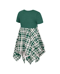Colosseum Girls Toddler Green Michigan State Spartans Marceline Plaid Dress