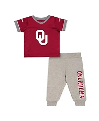 Colosseum Baby Boys and Girls Newborn 2-Piece Oklahoma Sooners Nothing but the Hits Football Set