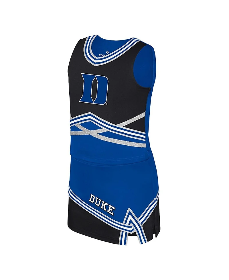 Colosseum Big Girls 2-Piece Royal Duke Blue Devils Lollipop Park Cheer Set