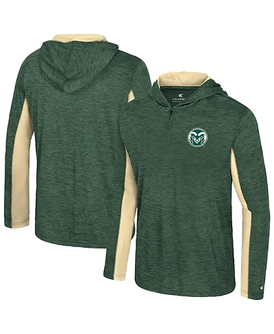 Colosseum Men's Green Colorado State Rams Always Sunny Quarter-Zip Hoodie