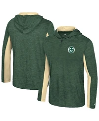 Colosseum Men's Green Colorado State Rams Always Sunny Quarter-Zip Hoodie