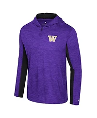 Colosseum Men's Purple Washington Huskies Always Sunny Quarter-Zip Hoodie