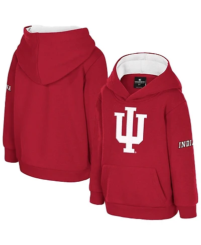 Colosseum Toddler Crimson Indiana Hoosiers Big Logo Volume Fleece Pullover Hoodie