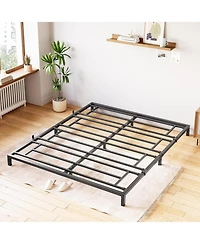 6 Inch Queen Bed Frame No Box Spring Needed, Heavy Duty Metal Platform Bed Frame Queen Size for Bedroom Easy Assembly, Noise Free, Black, Queen