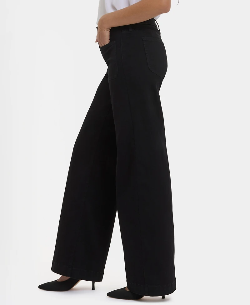 Nydj Women's Teresa Wide Leg Patch Pocket Jeans