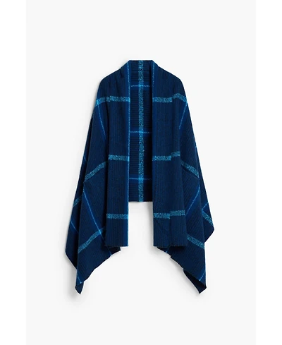 Desigual Women's Checkered cape scarf