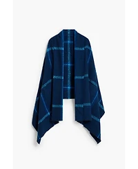 Desigual Women's Checkered cape scarf