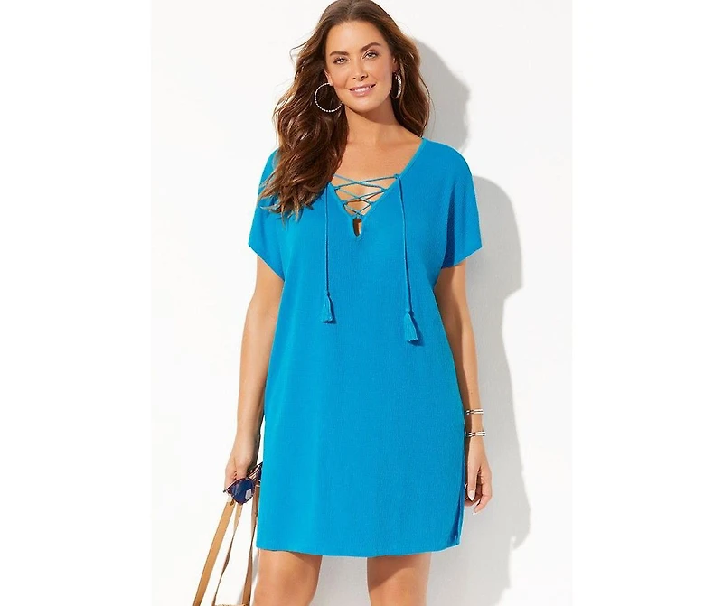 Swimsuits for All Women's Esme Lace Up Cover Dress