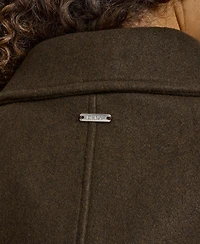 Dkny Plus Belted Notch Collar Coat