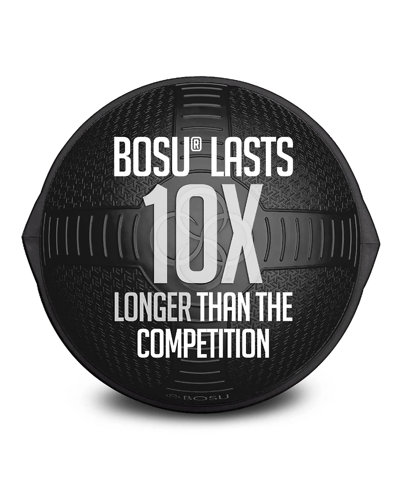 Bosu NexGen Home Fitness Exercise Gym Strength Flexibility Balance Trainer,Black