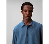 Calvin Klein Men's Melange Flannel Classic-Fit Shirt