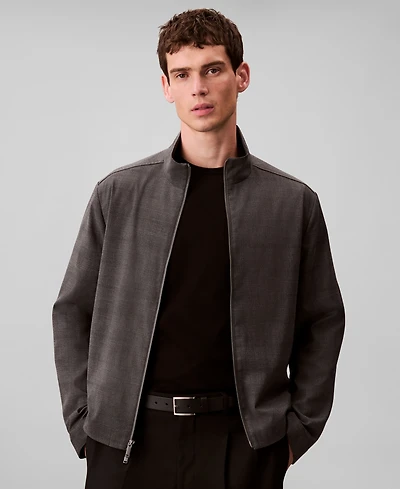 Calvin Klein Men's Yarn-Dyed Zip Jacket