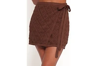 Petal and Pup Women's Palma Knit Mini Skirt - Chocolate