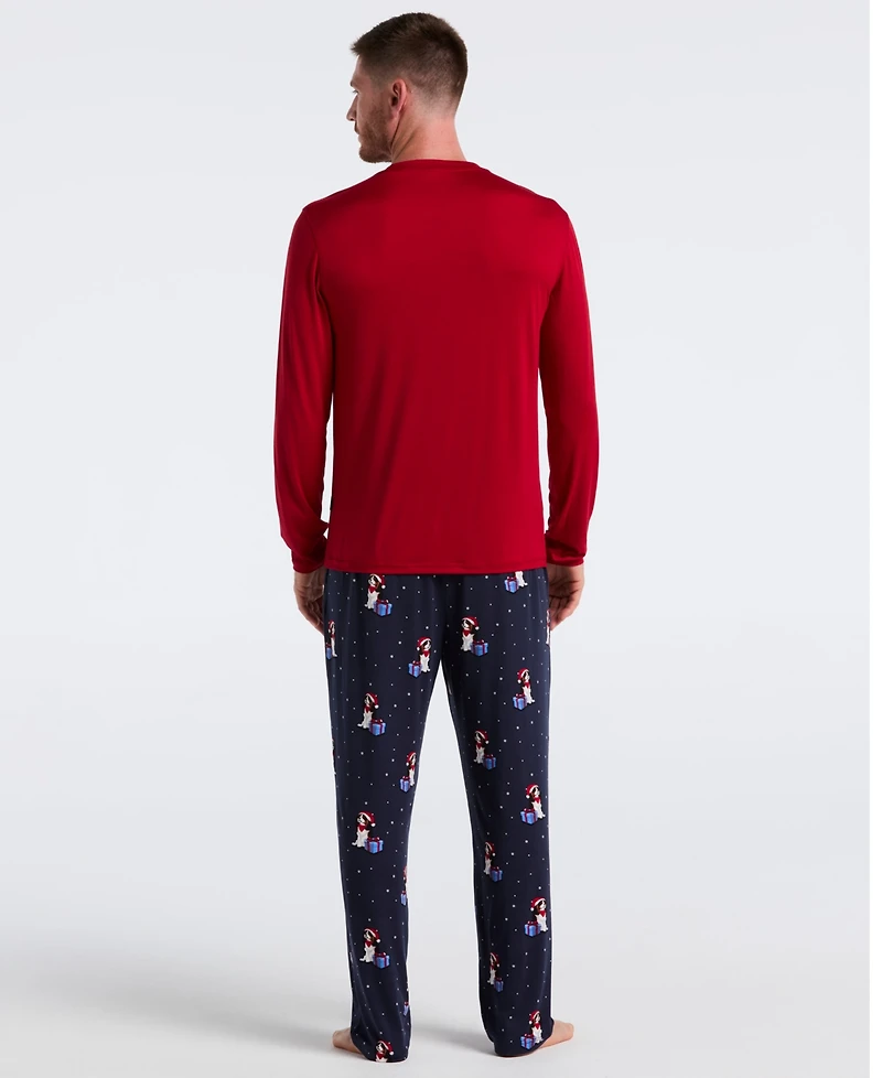 Perry Ellis Portfolio Men's Deluxe Touch King Charles Pajama Pants