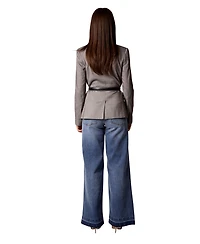 Blue Revival Women's Taylor Grey Herringbone Belted Blazer