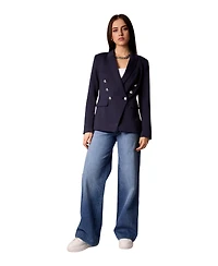 Blue Revival Women's Helen Double-Breasted Blazer with Removable Hoodie Insert