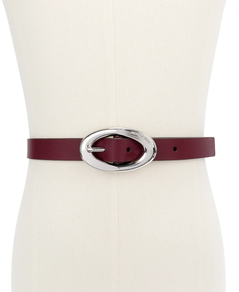 Michael Kors Women's 25mm Non-Reversible Leather Belt