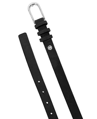 Michael Kors Silver-Tone Buckle Leather Belt