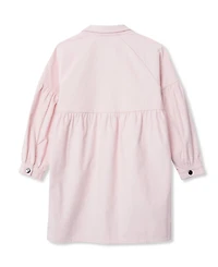 Lands' End Girls 3/4 Sleeve Corduroy Shirt Dress