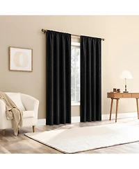 Sun Zero Belmont Floral Jacquard 100% Blackout Rod Pocket Curtain Panel