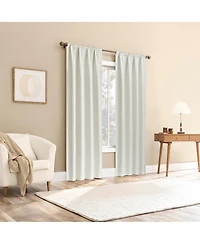 Sun Zero Belmont Floral Jacquard 100% Blackout Rod Pocket Curtain Panel