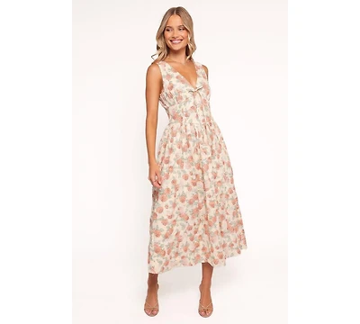 Petal and Pup Women's Velda Midi Dress - Pink Floral