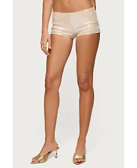 Edikted Women's Roxey Sequin Micro Shorts