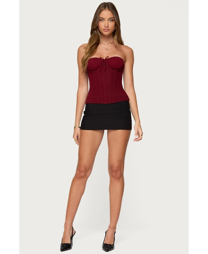 Edikted Women's Guinivere Smocked Strapless Corset